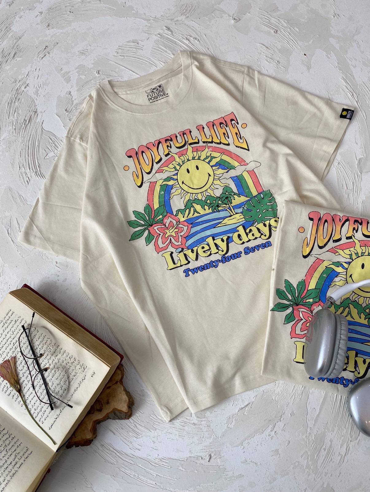 تیشرت دخترانه باکسی sunny summer
