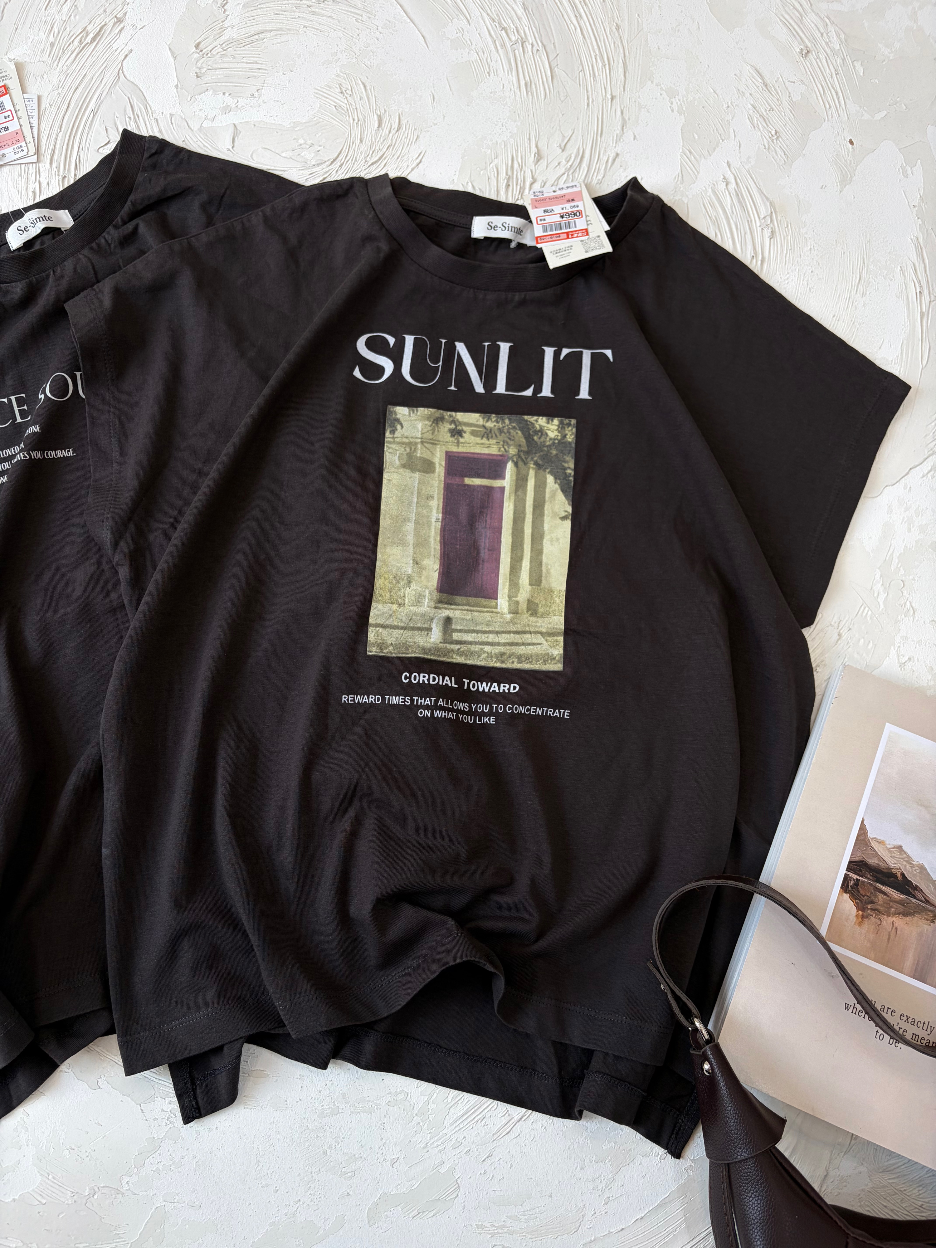 تیشرت دخترانه باکسی استین کوتاه sunlit